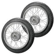 Set 2x Speichenrad Felge 1,6x16 + Reifen Vee VRM094 passend für Simson S51 S50 S70 Schwalbe KR51 Alufelge Craftride AF12K