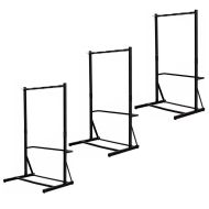 3X Support à vélo autoportant pour 5 vélos acier 117 x 91,5 x 205,5 cm RI98 noir
