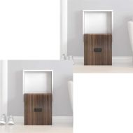 Set 2x Tabouret pliant mural Divit WK11 tabouret à langer marron