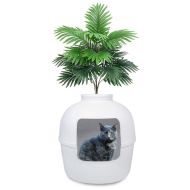 Bac à litière compatible avec chat avec plante artificielle Divit KK16 plantes toilette compatible avec chat