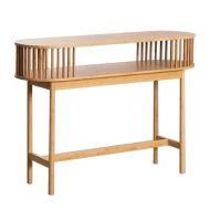 Konsolentisch Bambus SR91 Divit Beistelltisch Konsole mit 2 Ablagen NEW
