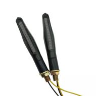 Lauflicht Blinker Motorrad mit E-Prüfzeichen LED Blinker Lumitecs RV68 2 Stück getönt schwarz