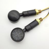 Clignotants LED moto Lumitecs RV299 E-marque d'homologation 2 pièces teintées noir