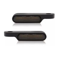 LED Lenkerblinker passend für Harley Davidson Softail Modelle Craftride RV377 Mini Blinker mit E-Prüfzeichen für Lenker Armaturen getönt schwarz