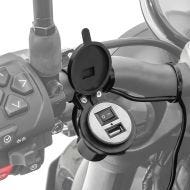 12V USB Steckdose passend für Kawasaki Ninja 650 / 400 / 300 / 125 Lumitecs US3
