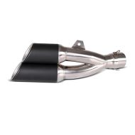 Zaddox Auspuff passend für Yamaha FZS 1000 / 600 Fazer Endschalldämpfer Twin schwarz