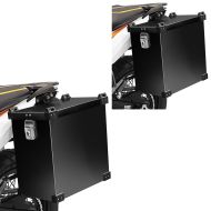 2x Valise latérale moto en aluminium Bagtecs Namib 35l noir Discount Set