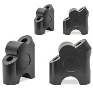 2x Lenkererhöhung Tourtecs 30mm Aluminium passend für Lenker mit Ø 22mm 7/8" schwarz Spar-Set