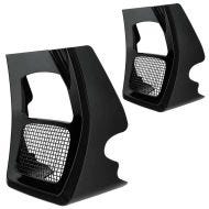 2x Sabot moteur compatible avec Harley Davidson couvercle de refroidisseur d'huile OV2 noir Set Discount