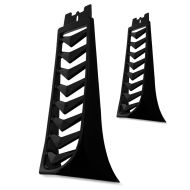 2x Bugspoiler passend für Harley Davidson Softail 18-24 Kühlerabdeckung Craftride CV6 schwarz matt Spar-Set