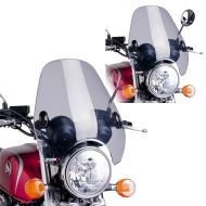 2 x Windschild Universal Puig Spar-Set Custom II Windschutzscheibe rauchgrau 0336h