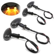 2x Clignotants moto LED Lumitecs BL14 2 pièces teinté pour Chopper Discount Set