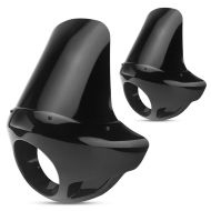 2x Carenage de phare pour motos custom pare-brise Craftride VD8 noir Discount Set