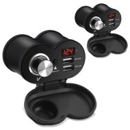 2x Bordsteckdose Motorrad Tourtecs ZA1 mit Zigarettenanzünder und dual USB-Port Spar-Set