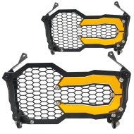 2x Grille de phares avant compatible avec BMW R 1200 GS / Adventure 13-18 Motoguard SG2 Grille de protection des phares Discount Set