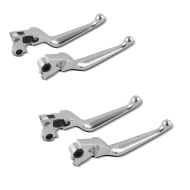 2x Set de Levier Frein Embrayage Grip compatible avec Harley Davidson Dyna Sportster Softail Touring 96- chrome Craftride Set Discount