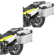 2x Valise laterale aluminium moto Bagtecs QP48 argent 48 Litres Discount Set