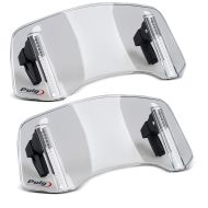 2 x Windschild Spoiler Aufsatz Clip-On Puig Spar-Set 20764H Aufsatzspoiler rauchgrau