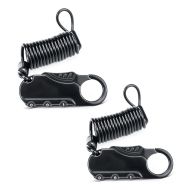 2x Helmschloss Motorrad Tourtecs Zahlenschloss schwarz Spar-Set