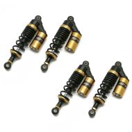 2x Motorrad Stossdämpfer hinten 280mm Federbein Paar Universal Zaddox RS2 schwarz-gold Spar-Set