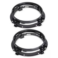 2x Montagering Scheinwerfer 7" Zoll passend für Harley Davidson Hauptscheinwerfer Craftride schwarz Spar-Set