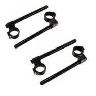 2x Guidon bracelet 22mm Clip-On 53mm avec augmentation de 30mm Zaddox Aluminium en noir Discount Set