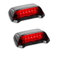 2x Motorrad LED Fender Rücklicht mit Bremslicht und Dauerlicht Lumitecs TX45 mit E-Prüfzeichen rot Spar-Set