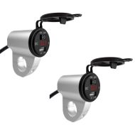 2x 12V Motorrad USB Steckdose Lumitecs US30 Spar-Set