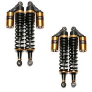 2x Motorrad Stossdämpfer hinten 380mm Federbein Paar Universal Zaddox RS2 schwarz-gold Spar-Set