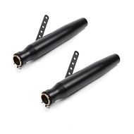 2x Craftride Pot d'échappement Tapered Silencieux Moto pour Caferacer et Custombikes noir Discount Set