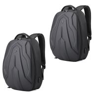 2x Sac à dos moto Bagtecs BS3 Sac à coque dure avec connexion USB 20 Liter en noir Discount Set
