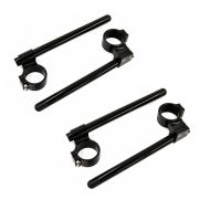 2x Stummellenker 22mm Clip-On 43mm mit 30mm Erhöhung Lenker Zaddox Alu in schwarz Spar-Set