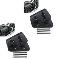 2x Motorrad Satteltasche passend für Cruiser und Chopper Seitentasche SB4 links schwarz Spar-Set