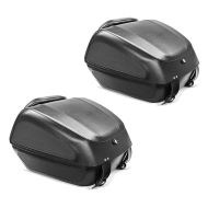 2x Motorrad Topcase Craftride T3 Universal Koffer passend für Custombikes Kunstleder inkl. Montageplatte Spar-Set