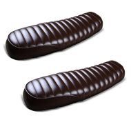 2x Sitzbank passend für Caferacer oder Scrambler Umbau Craftride SL4 Flat braun Spar-Set