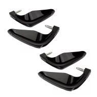 2x Motorrad Handprotektoren Motoguard RH2 Handschützer universell schwarz Spar-Set