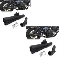 2x Auspuff passend für Honda Rebel 500 CMX 17-24 Slip-On Endschalldämpfer Craftride schwarz Spar-Set