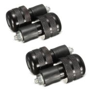 2x Lenkerenden / Motorrad Lenkergewichte Tourtecs LE6 passend für universal Lenker schwarz Spar-Set