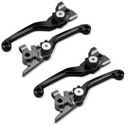 2x Set de Levier frein + embrayage pliable compatible avec KTM EXC / -F SX / -F 14-21 Flex noir Discount Set