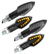 2x Clignotants moto LED Lumitecs TX9 2 pièces teinté noir Discount Set