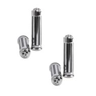 2x Motorrad Griffe Craftride CG15 Lenkergriffe 1 Zoll CNC Aluminium in chrom Spar-Set