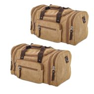 2x Motorrad Hecktasche Craftride RT4 Reisetasche Canvas 35Ltr braun Spar-Set
