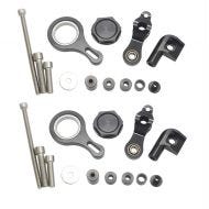 2x Lenkungsdämpfer Halter passend für Yamaha YZF-R1 09-12 Halterung Zaddox HL1 schwarz Spar-Set