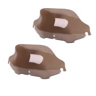 2x Paré-Brise Wave 8" compatible avec Harley Davidson Electra-Street Glide 96-13 brun fumé Craftride Set Discount