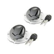 2x Bouchon de réservoir compatible avec Kawasaki II + clé de bouchon de gaz moto OEM Tourtecs Discount Set