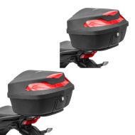 2x Top Case Moto Bagtecs KMBR Universal 48 Litres rouge Discount Set