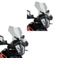 2 x Tourenscheibe passend für KTM 790 Adventure / R 19-21 rauchgrau Windschutzscheibe Puig Spar-Set 3587H