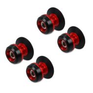 2x Motorrad Prismabuchsen-Racingadapter Motea Le Mans M6 rot Spar-Set