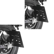 2x Seitlicher Kennzeichenhalter passend für Chopper Cruiser Retro Universal Kennzeichenträger Craftride LH3 Spar-Set
