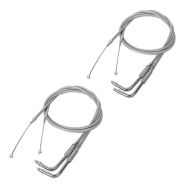 2x Câble accélérateur 100cm compatible avec Harley Davidson Road King 1996-2007 Inox/Nylon Craftride Set Discount